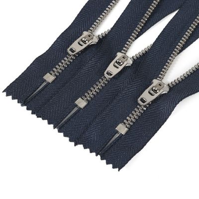 Black Brass Jean Zipper, Semi Auto Lock Slider Zipper Logam