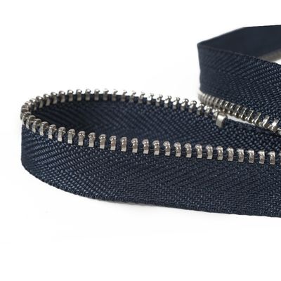 Black Brass Jean Zipper, Semi Auto Lock Slider Zipper Logam