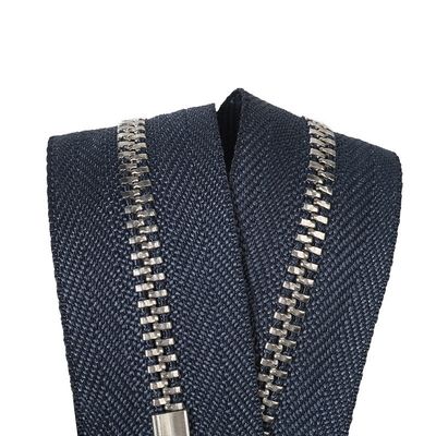 Black Brass Jean Zipper, Semi Auto Lock Slider Zipper Logam