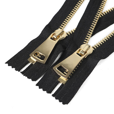 # 5 Zipper Logam Berujung Terbuka Asli Dalam Kunci Otomatis Hitam
