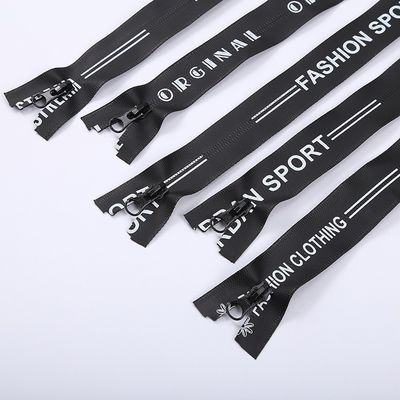 Auto-Lock Nylon Zipper Dengan Sport Cetak Untuk Pakaian Sepatu Tas Waterproof