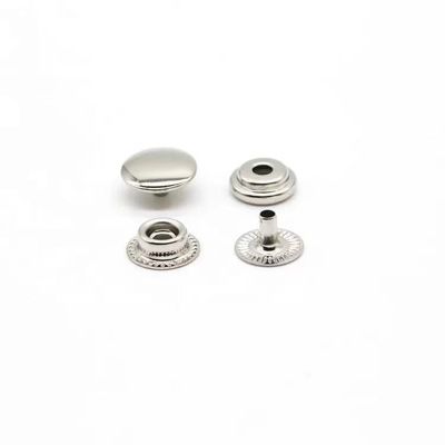 Zinc Alloy Brass Metal Press Stud Button Prong Snap Fastener Button Untuk Pakaian