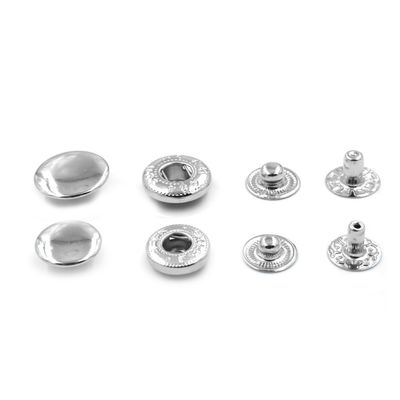 Zinc Alloy Brass Metal Press Stud Button Prong Snap Fastener Button Untuk Pakaian