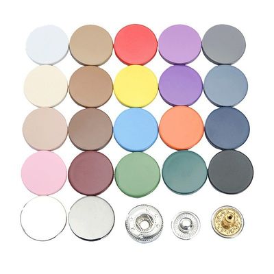 Aksesoris Dekoratif Round Press Zinc Alloy Custom Metal Snap Button Untuk Pakaian