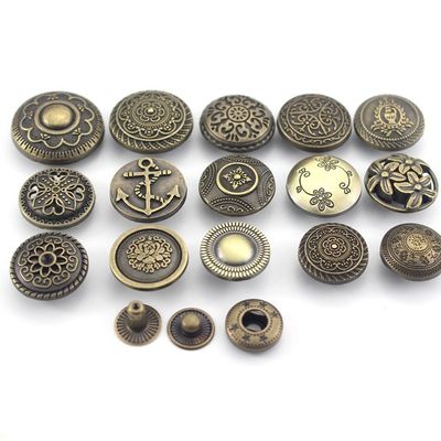 Custom Embossed Metal Snap Button Dengan Logo Untuk Pakaian Pakaian