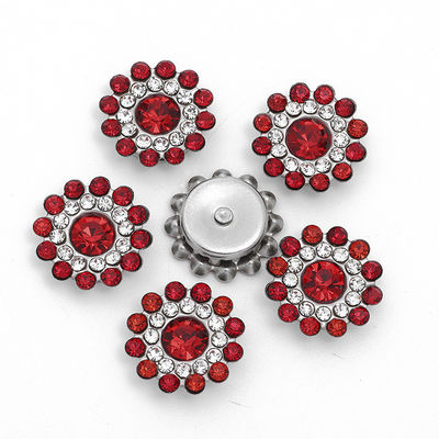 Aksesoris China Grosir Rhinestone Pearl Diamond Crystal Metal Button Untuk Garment Rambut Bow Center