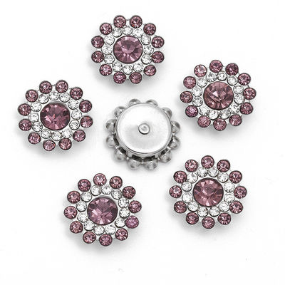 Aksesoris China Grosir Rhinestone Pearl Diamond Crystal Metal Button Untuk Garment Rambut Bow Center