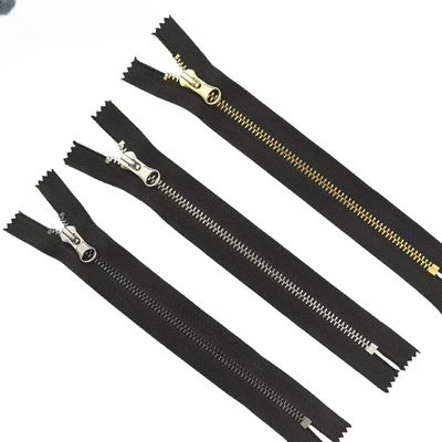 # 5 gigi normal, 20cm Perak Logam Tutup End Gigi Zippers DALH slider