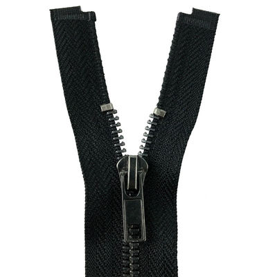 Grosir 5# Open End Multi-Color Custom Color Metal Zip Gun Hitam Gigi Emas Metal Jacket Zipper