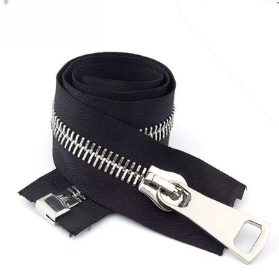 3#5#8#10#15#Zipper logam gaya Eropa gigi halus gigi Swiss berkilau emas zipper perak hitam nikel Self mengunci menarik Metal zipper