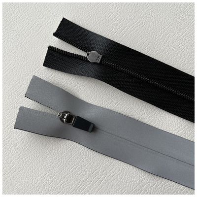 TPU/PU Water-Resistant Zipper, Waterproof Zippers dengan Reflective Strip di 2 Sisi untuk outdoor, jaket, pakaian