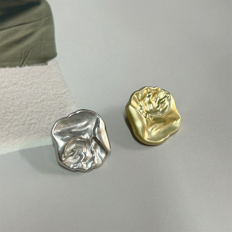 9MM Desainer Perak Emas Jahit Mantel Mutiara Musim Dingin Mewah Rhinestone Metal Tombol Untuk Pakaian